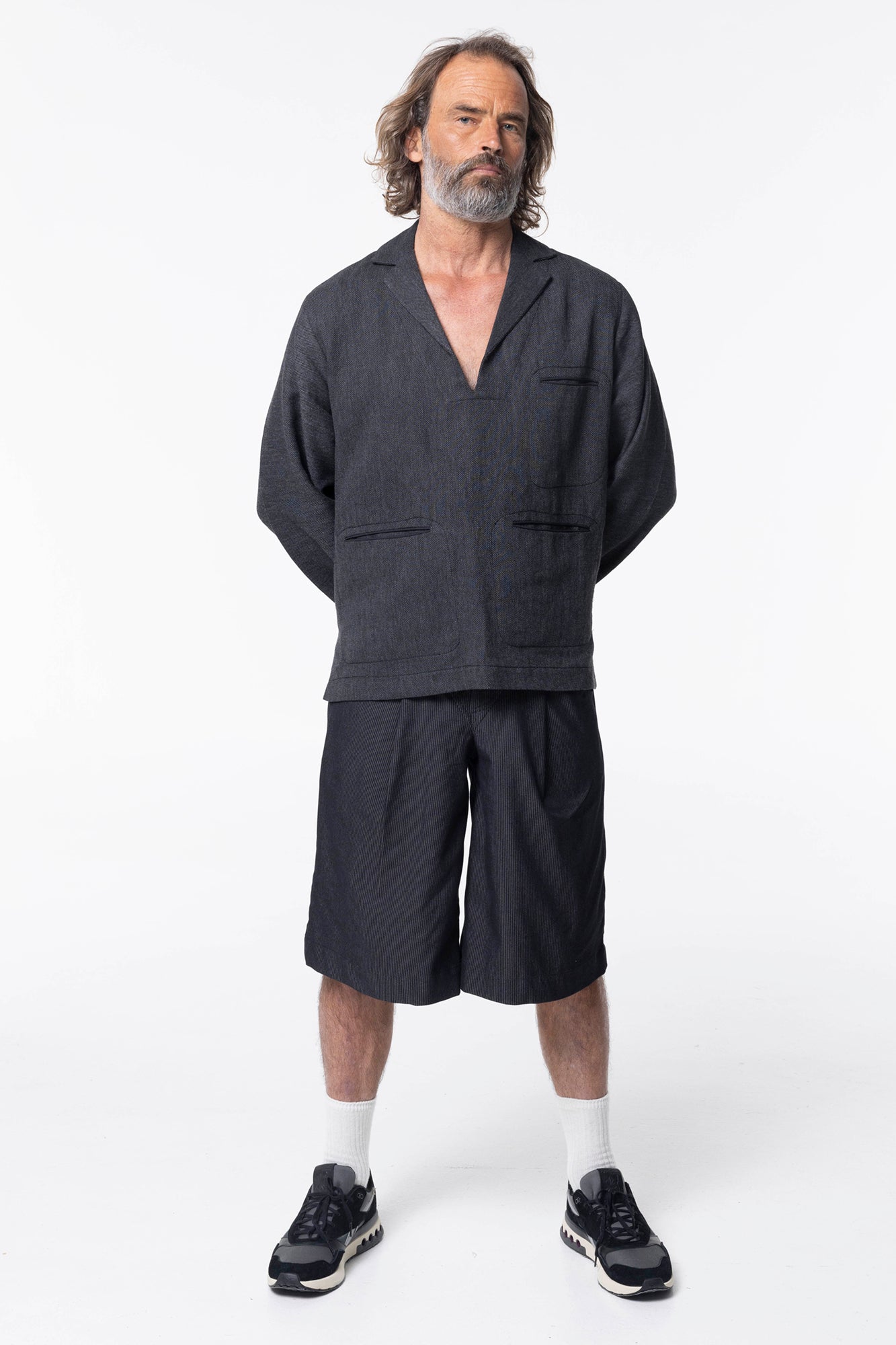 Selvage Shacket | Herringbone