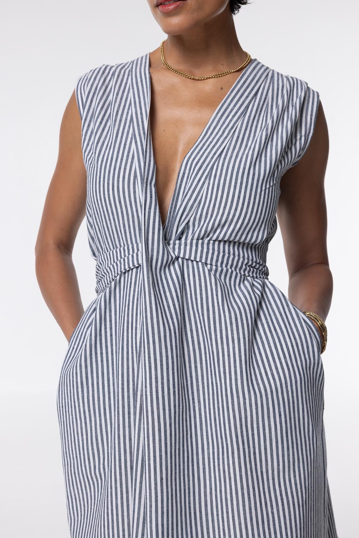Tux-Tie Dress | Stripe
