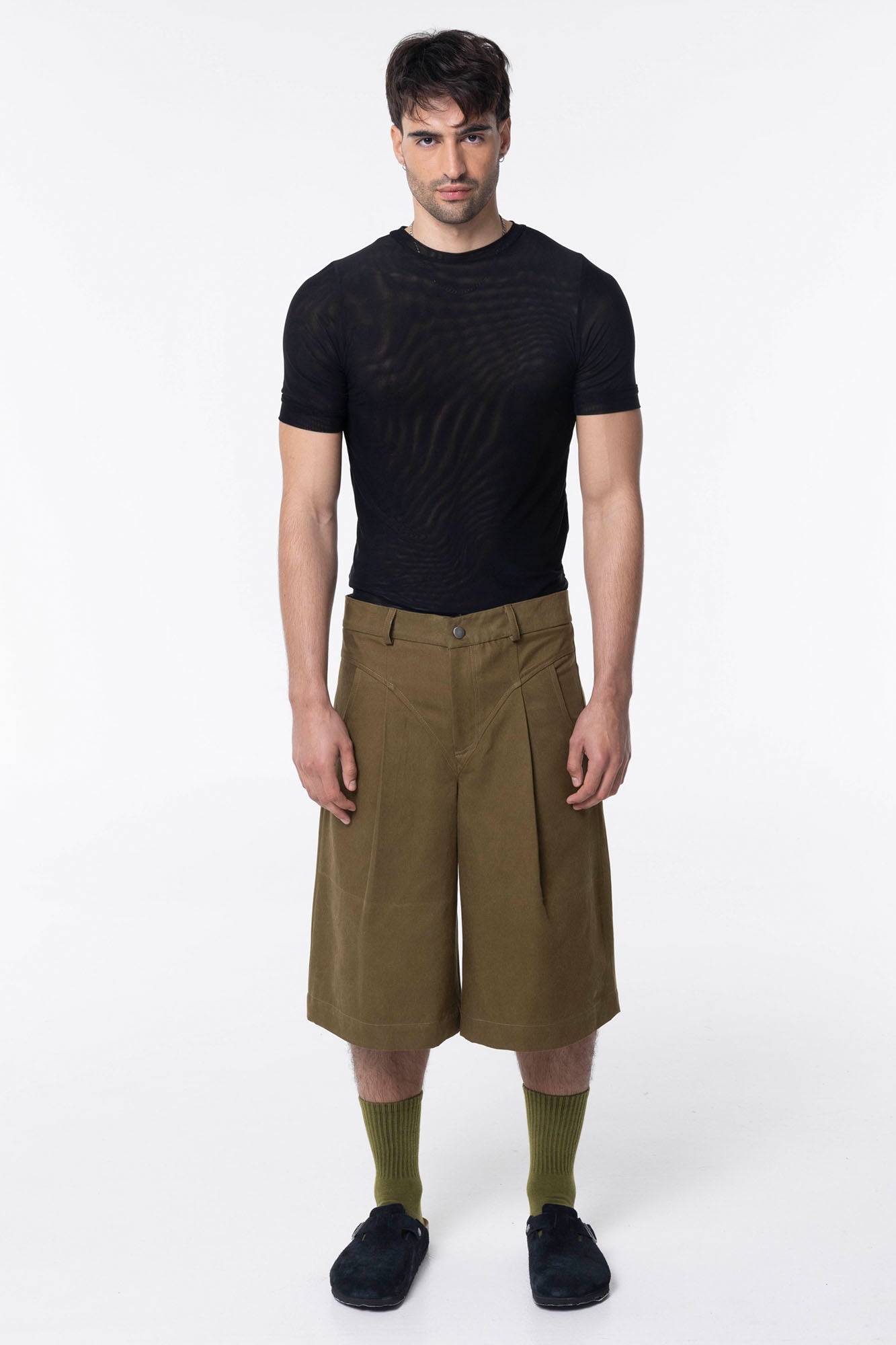 Bermuda Shorts | Olive Twill