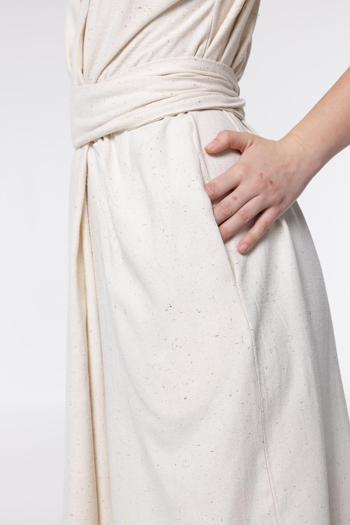 Tux-Tie Dress | Linen Blend