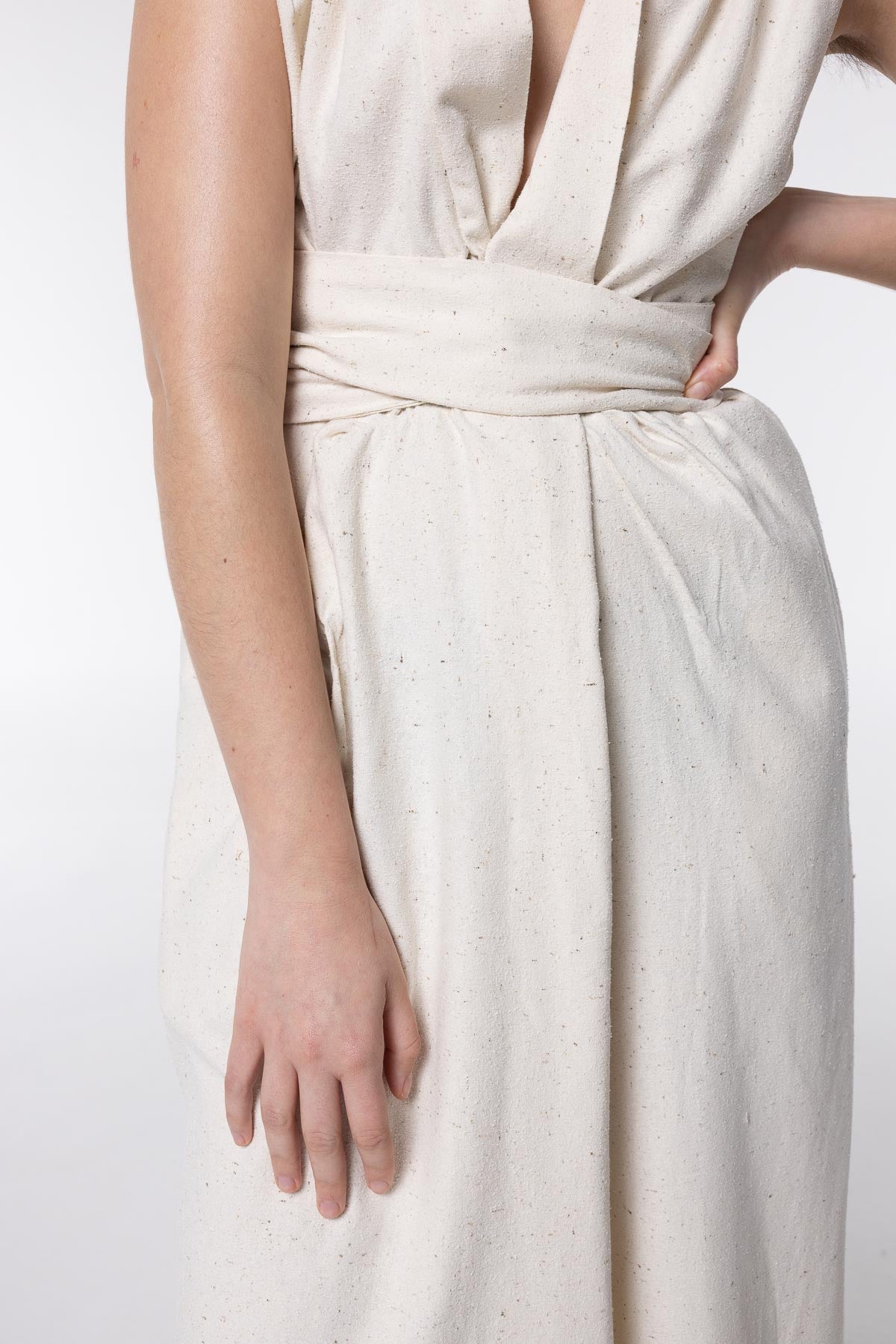 Tux-Tie Dress | Linen Blend