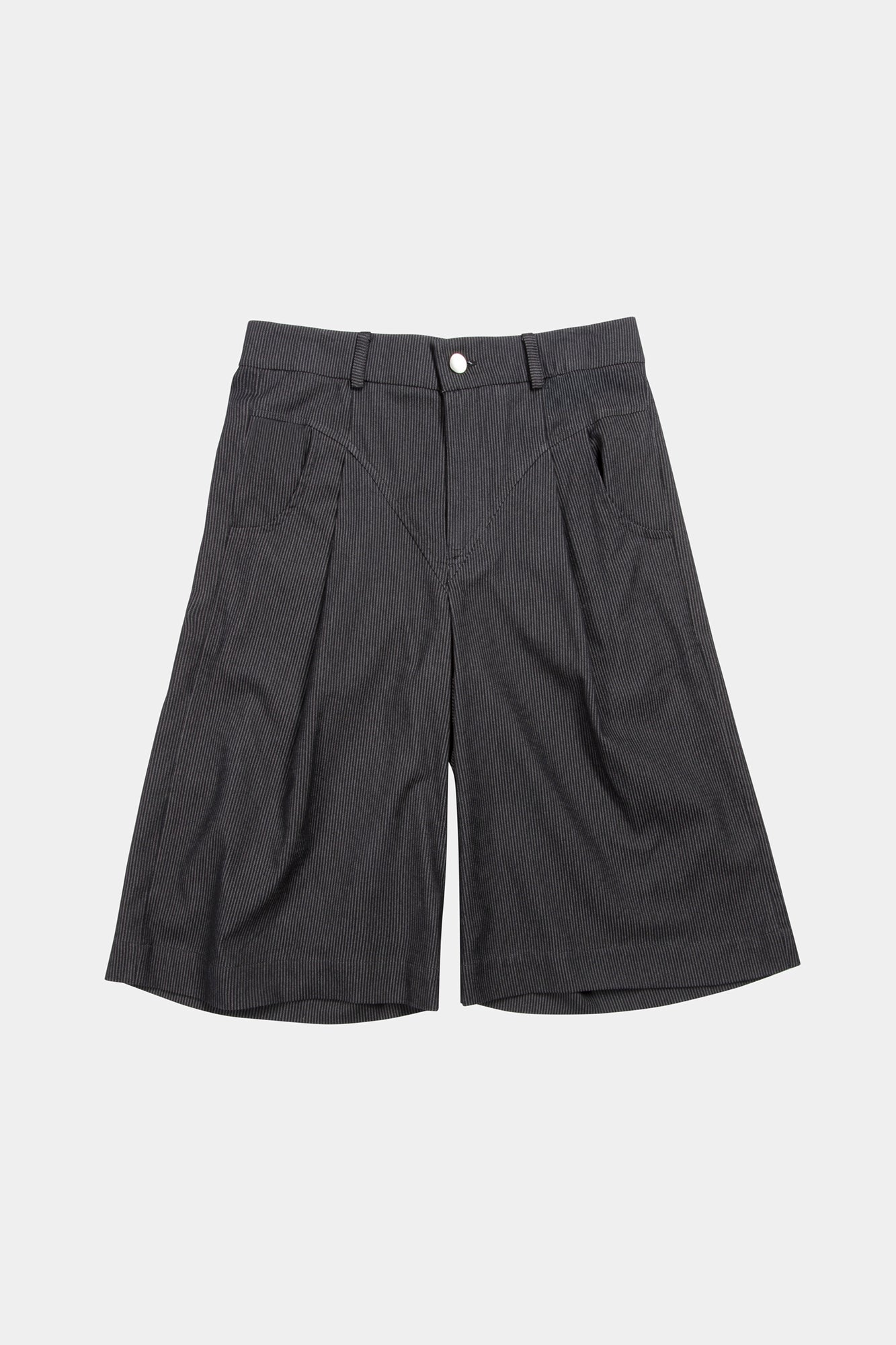 Bermuda Shorts | Charcoal Pinstripe