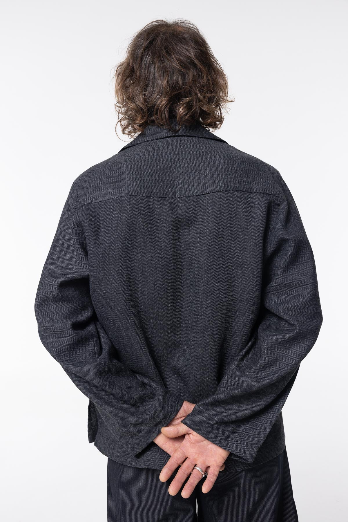 Selvage Shacket | Herringbone