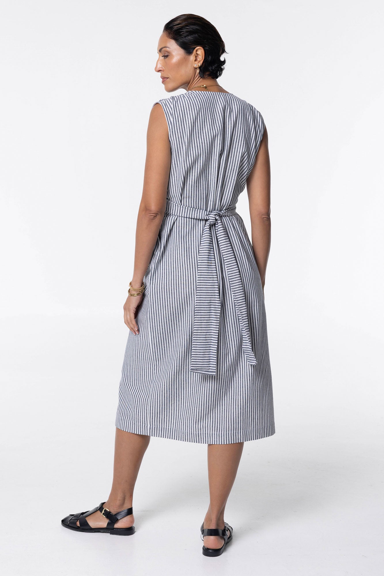 Tux-Tie Dress | Stripe