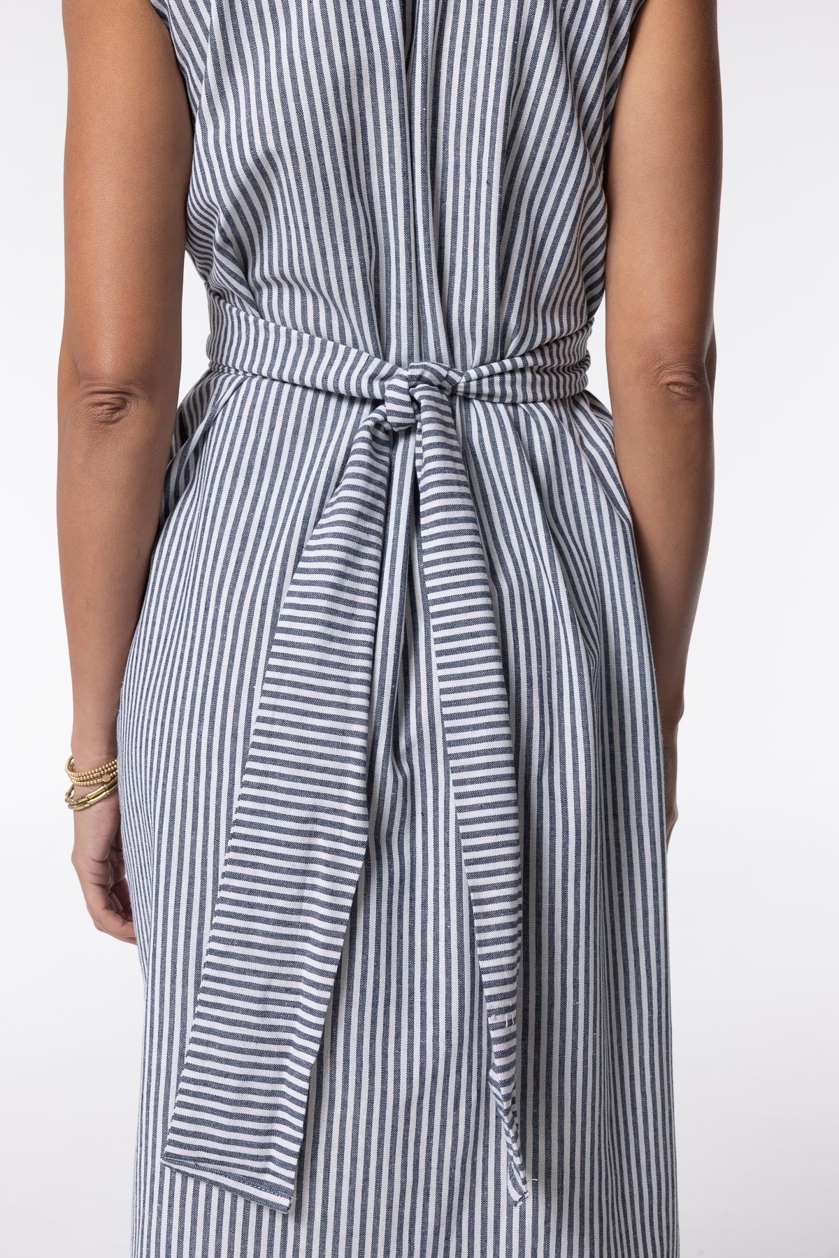 Tux-Tie Dress | Stripe