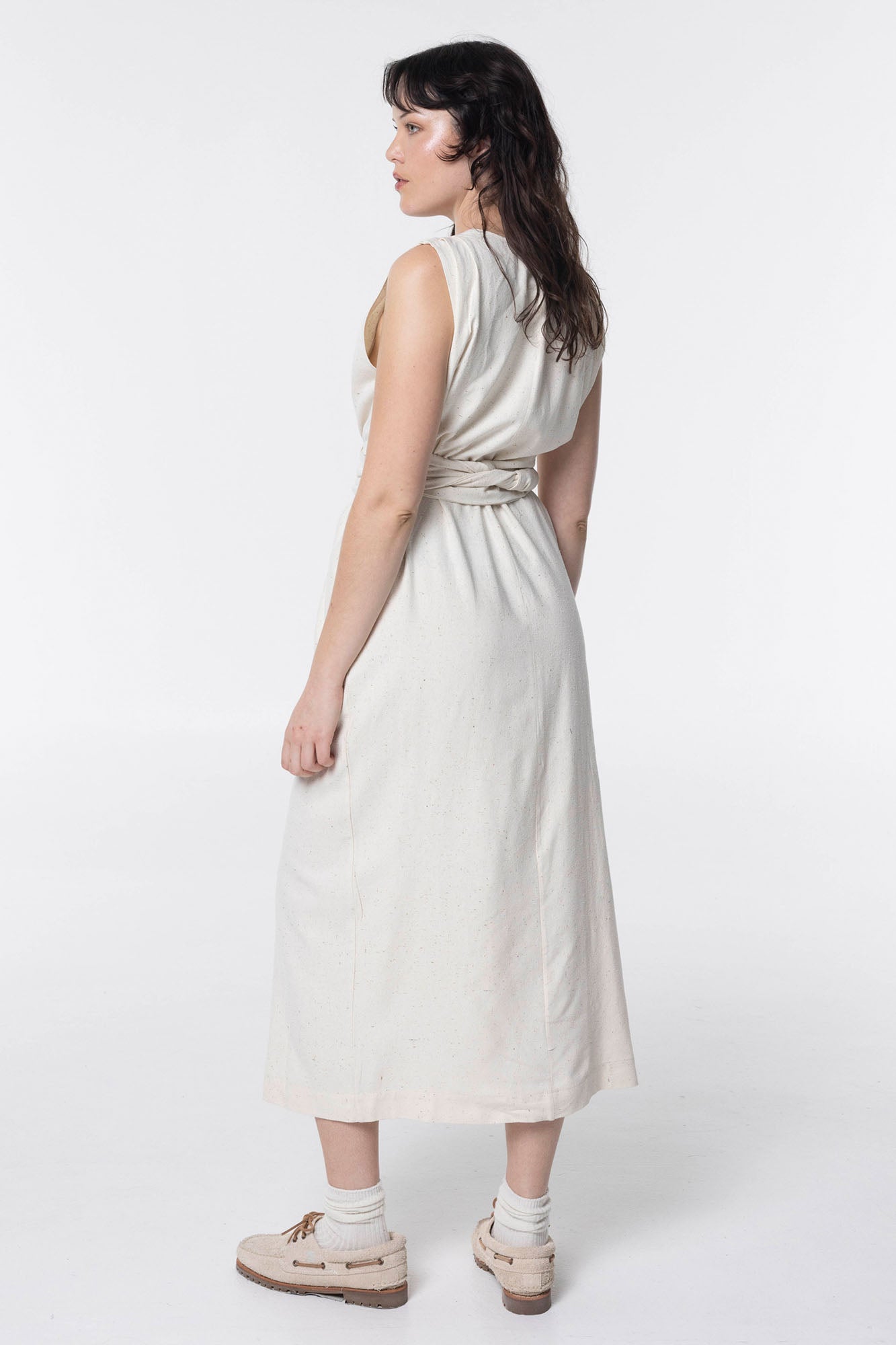 Tux-Tie Dress | Linen Blend
