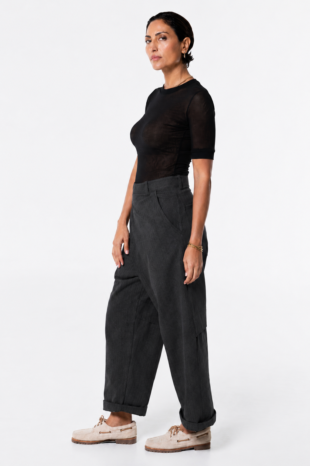 Worker Pants | Charcoal Pinstripe
